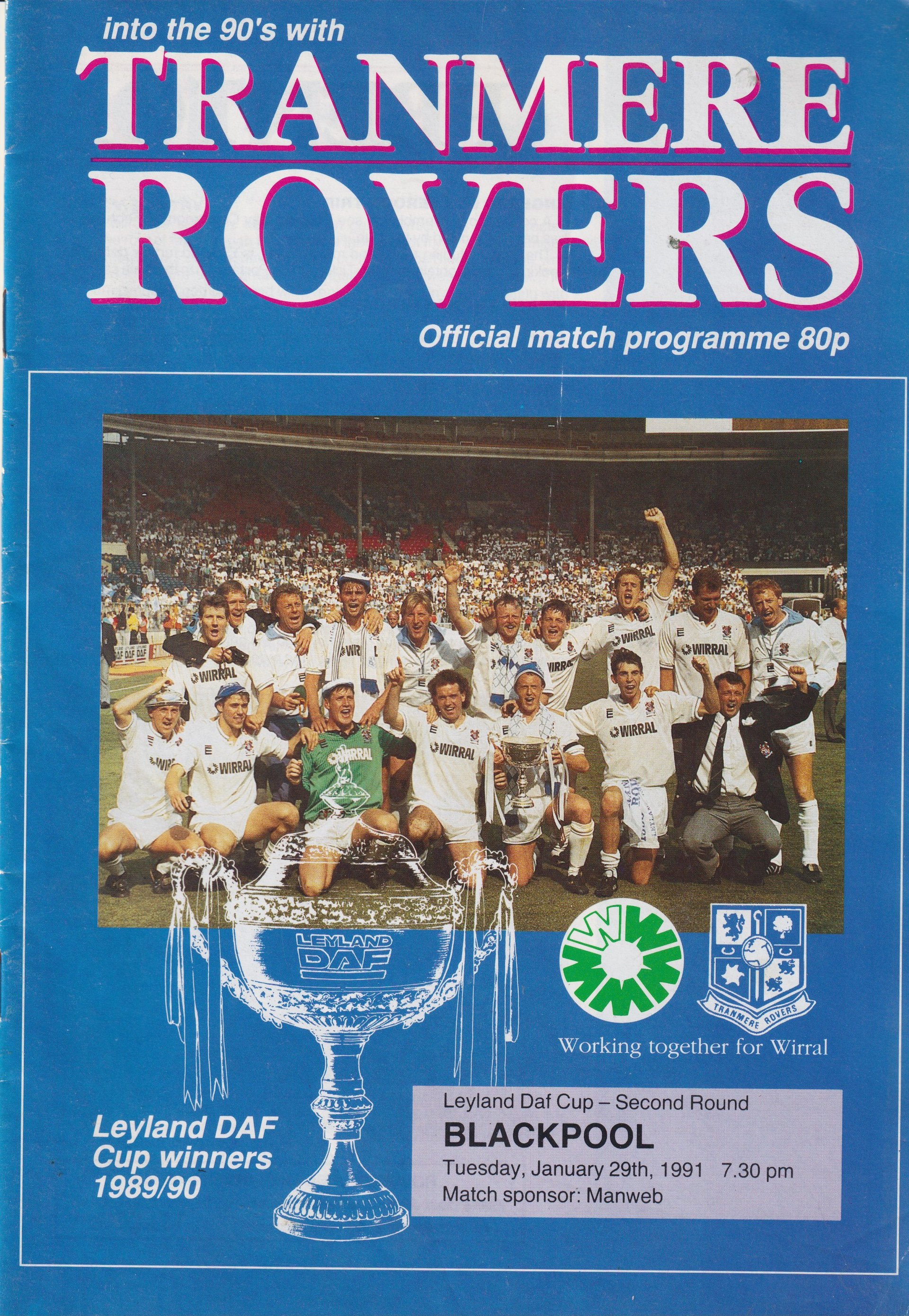 Tranmere Rovers v Blackpool match programme